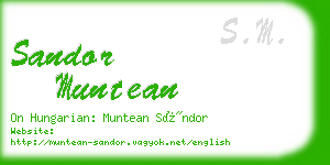 sandor muntean business card